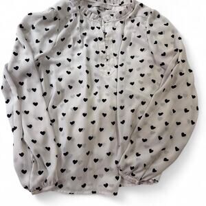 Loft small white and black blouse